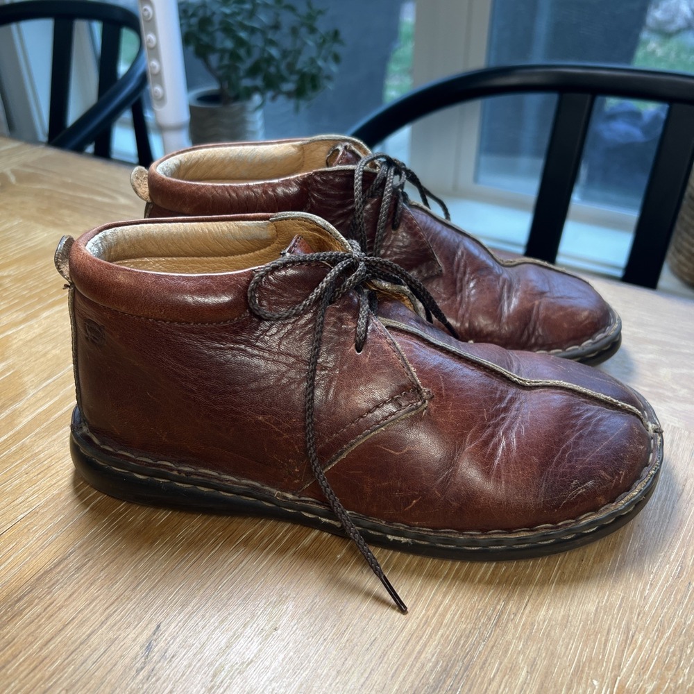 BORN Chukka Boots Dark Brown Leather Men's 7‎ 38 Boho